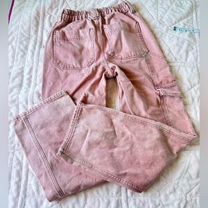 BDG Pink Washed Straight-Leg Carpenter Jeans